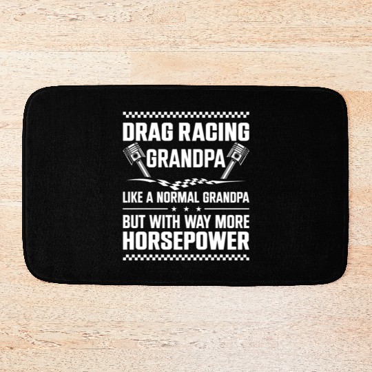 Drag Racing Race Car Grandpa Bath Mats