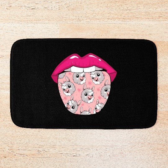 Llama Tongue Bath Mats