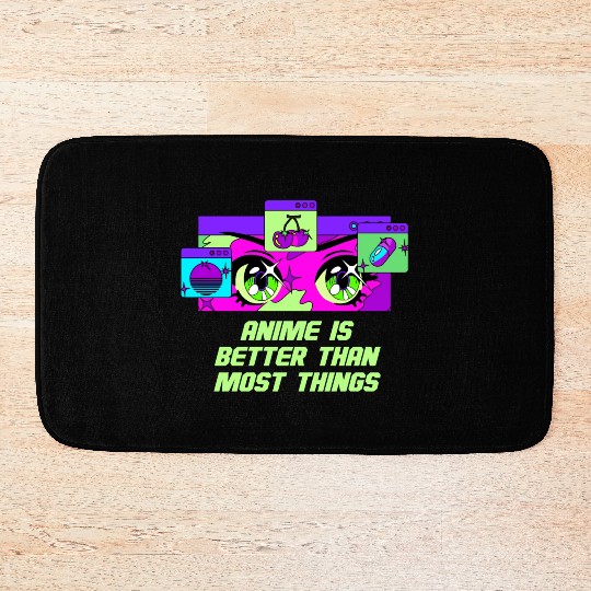 Anime Better Than Most Things Japanese Anime Lover Bath Mats