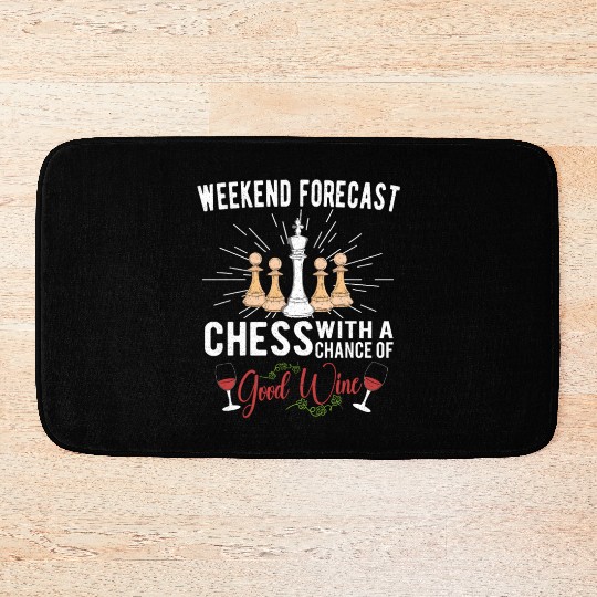 CHESS PLAYER CHESSBOARD CHESS GAME BOARD GAME GIFT Bath Mats