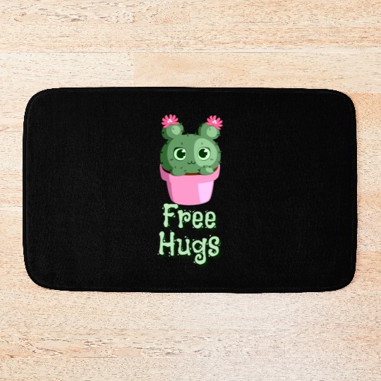 free hugs Cactus Bath Mats