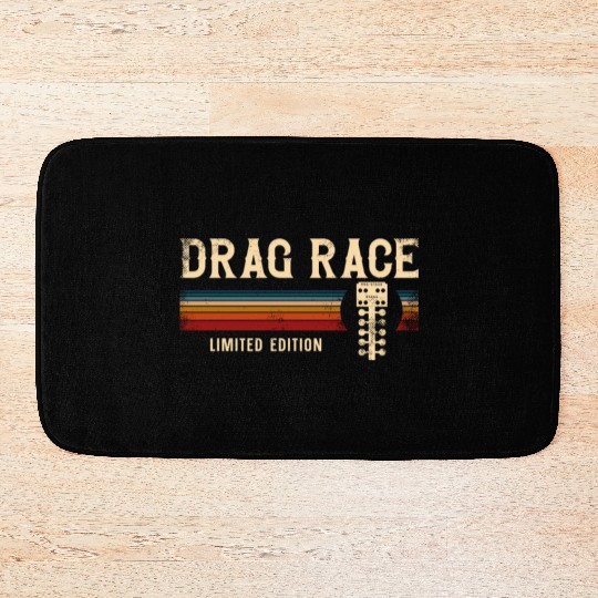 Drag Racing Race Car Retro Vintage Bath Mats