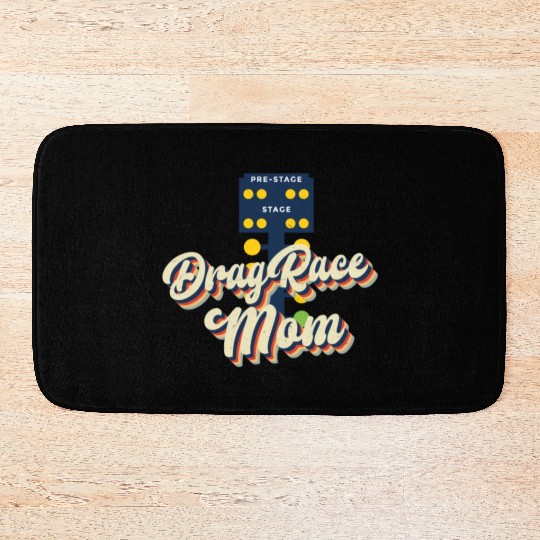 Drag Racing Race Car Mom Retro Bath Mats