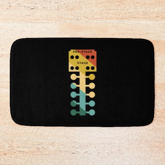 Drag Racing Race Car Retro Vintage Bath Mats