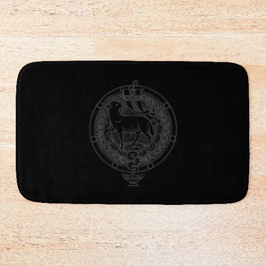 Sanctus Agnus Dei Lamb God Traditional Latin Mass Bath Mats