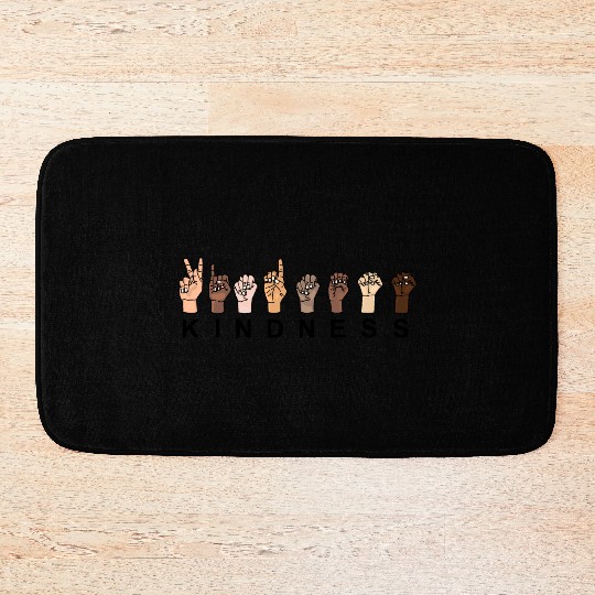KINDNESS in Sign Language Bath Mats