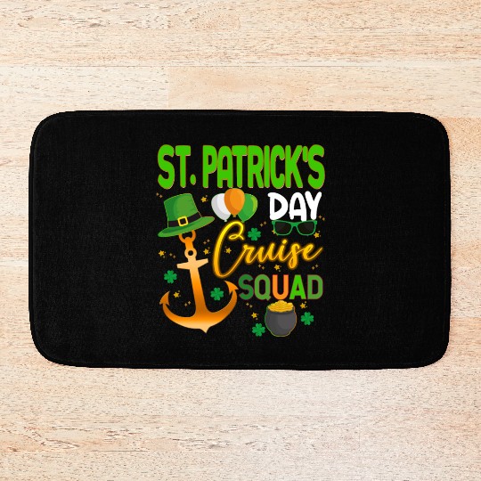 St Patrick's Day Cruise Squad Group Matching Bath Mats