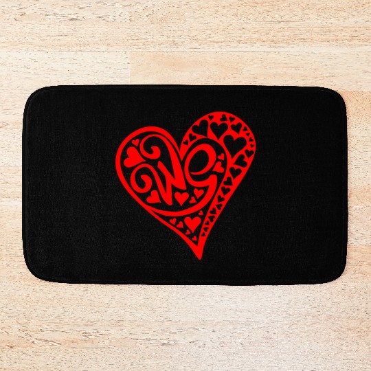 Galentines Day Red Heart We Valentines Day2 Bath Mats