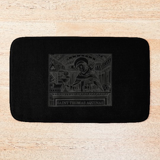 St Thomas Aquinas Patron Saint Students Catholic S Bath Mats