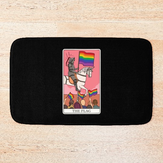 LGBTQ FLAG Tarot Card Finger for a Tarot Reader Bath Mats
