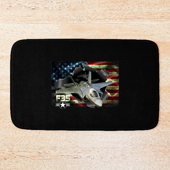 F 35 Lightning Air Force Military Veteran Pride US Bath Mats