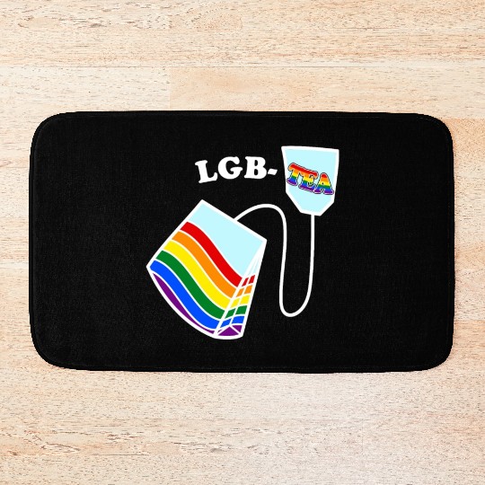 LGBTea Funny Teacup Rainbow Pride Month Gay Tea Bath Mats