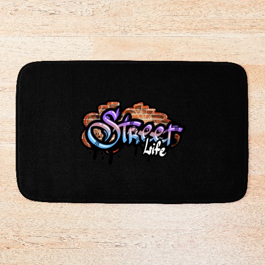 Street Life Graffiti Design Bath Mats