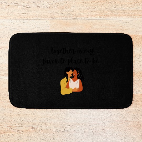 lesbian lgbtq pride valentine day 2023 valentines Bath Mats