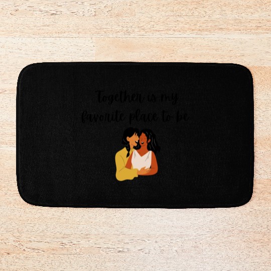 lesbian lgbtq pride valentine day 2023 valentines Bath Mats