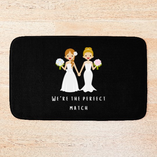 lesbian lgbtq pride valentine day 2023 valentines Bath Mats