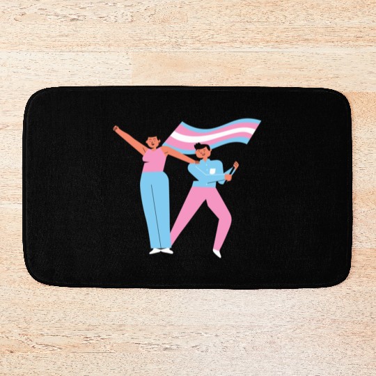 lesbian lgbtq pride valentine day 2023 valentines Bath Mats