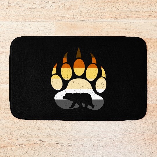 Bear Paw LGBT Bear Bath Mats, LGBT bear Community,