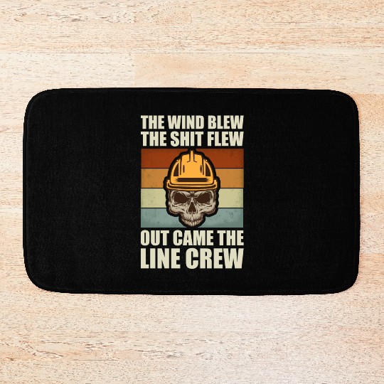 Funny Electrical Lineman Saying Thank A Lineman Bath Mats