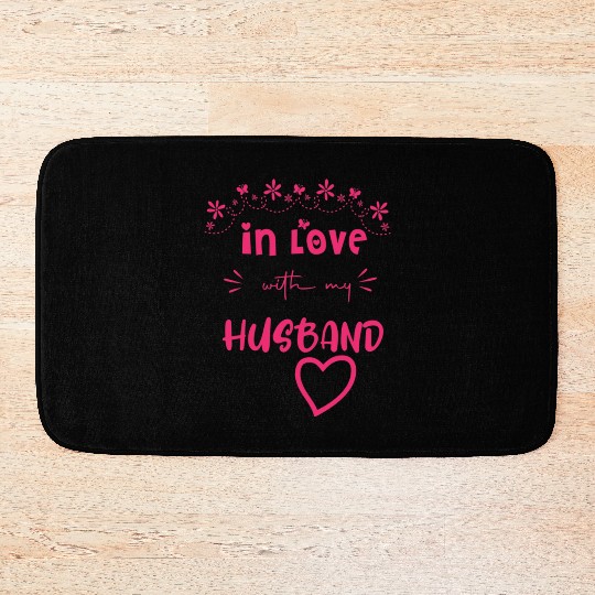 Love with My hasband Cute Valentine day Mom to Be Bath Mats