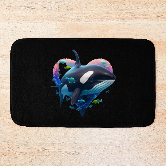 Orca Is My Valentine Bath Mats