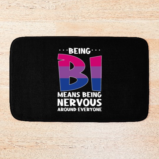 Being Bi Bisexual Pride Kawaii Cat Bath Mats