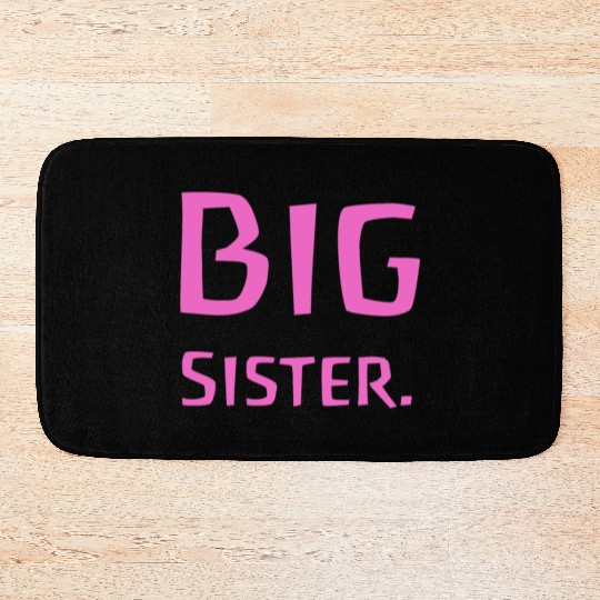 Big Sister Pink - Baby Birth Family Baptism Bath Mats