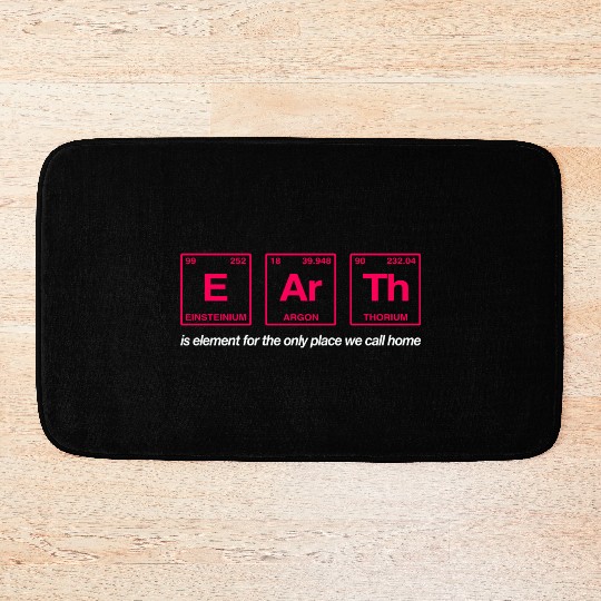 EARTH - written in elements of the periodic table Bath Mats