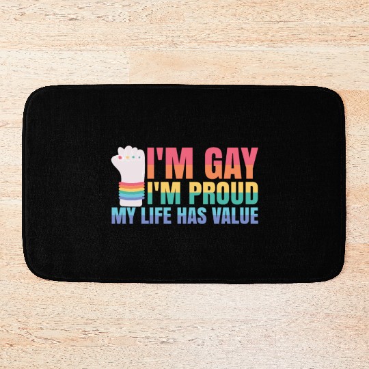 Gay Pride Month Equality Rainbow Bath Mats