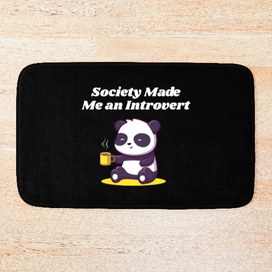 Handcrafted by Society Introvert Sayings Antisocia Bath Mats