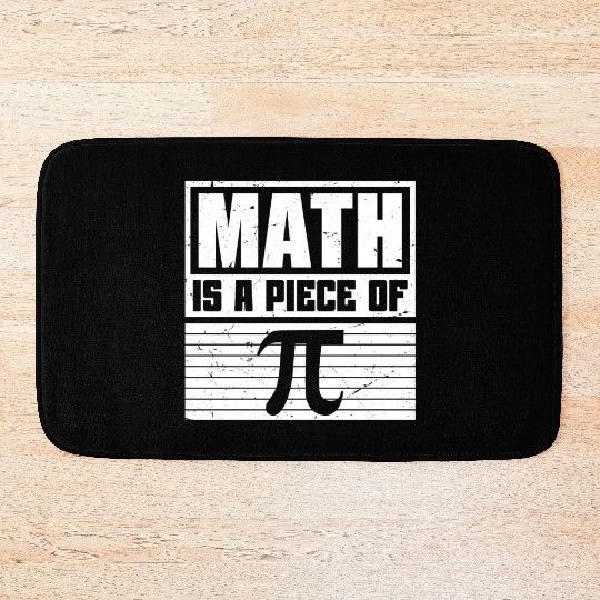 Funny Pi Day Bath Mats Math is a Piece of Pi Bath Mats 3 14