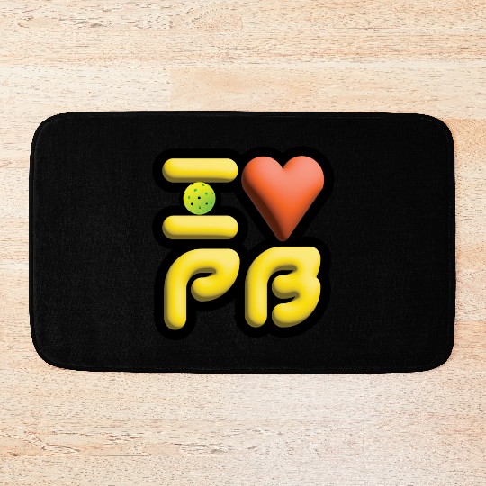 I Love Pickleball PB1 Bath Mats