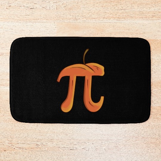 Peach Pi - Funny Pi Day Math Teacher Bath Mats