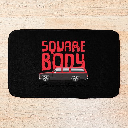 square Cardinal Red Bath Mats