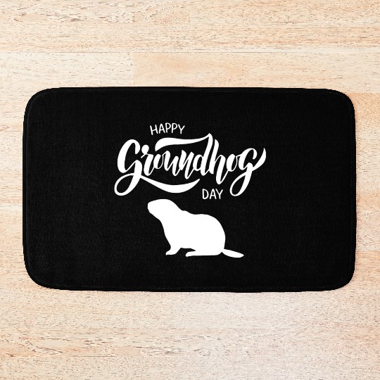 Happy Groundhog Day Bath Mats Funny Groundhog