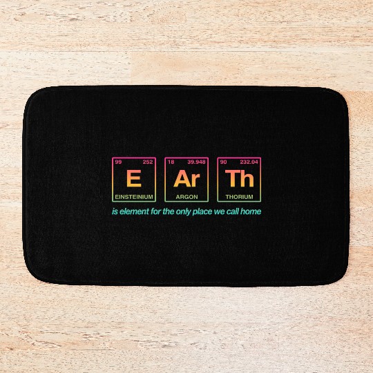EARTH - written in elements of the periodic table Bath Mats