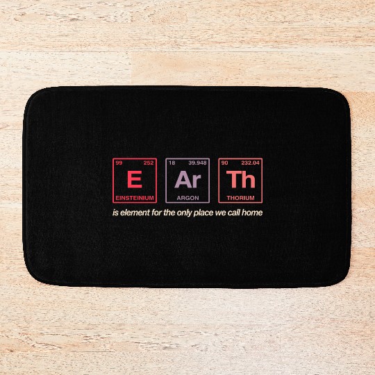 EARTH - written in elements of the periodic table Bath Mats
