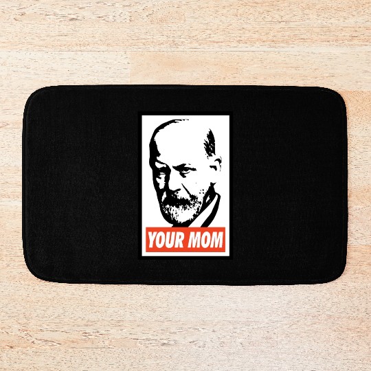 Sigmund Freud Your Mom Bath Mats