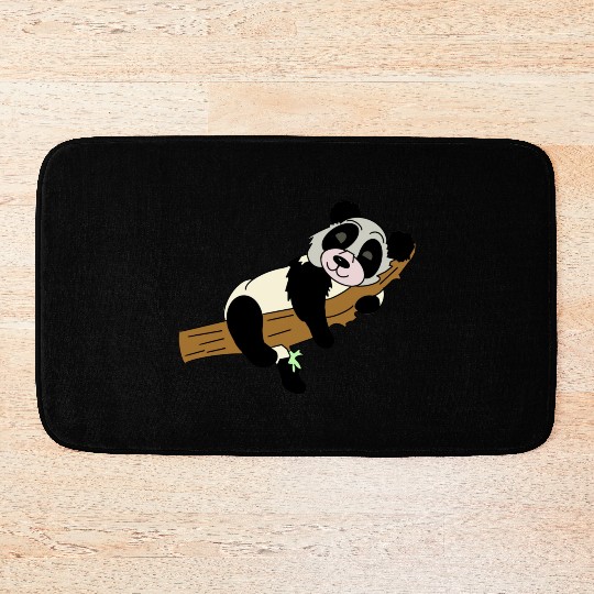 Little sleeping panda Bath Mats