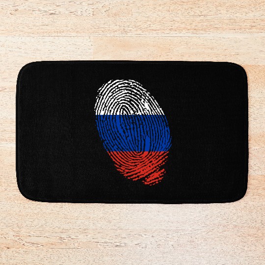 Russian flag fingerprints Bath Mats