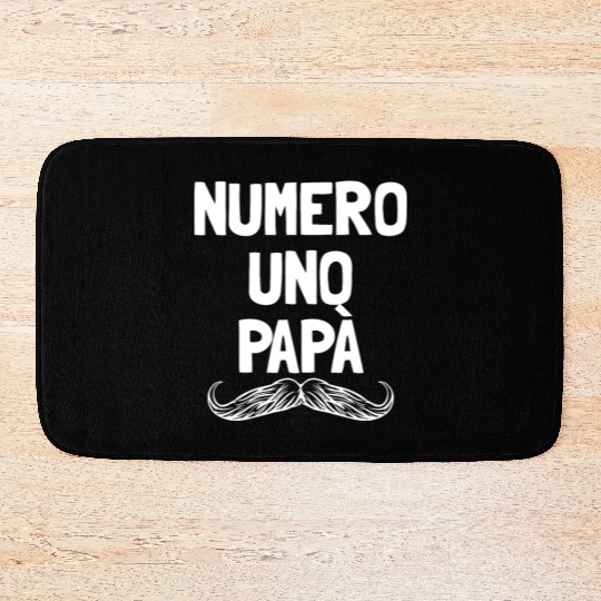 Numero Uno Papa Italian Dad Father's Number 1 Dad Bath Mats
