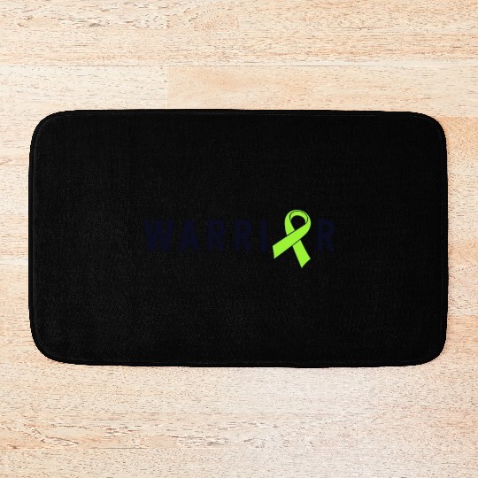Warrior Lime Green Awareness Ribbon Lyme Disease Bath Mats