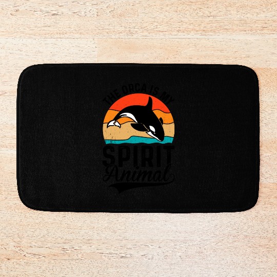 The Orca My Spirit Animal Bath Mats