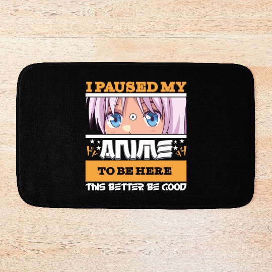 Funny anime design for manga and anime fans Bath Mats