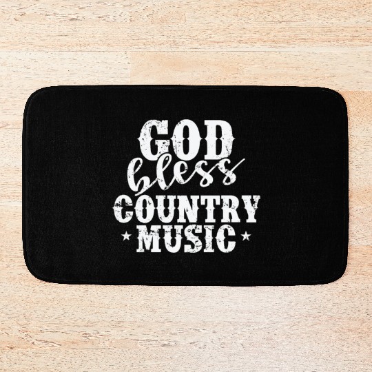 God bless Country Music USA America Cowboys Bath Mats