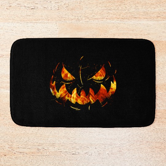Spooky Halloween pumpkin Bath Mats