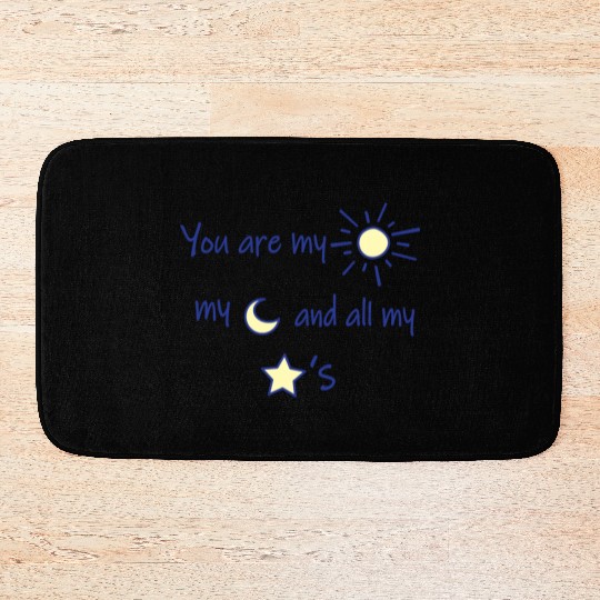 Sun Moon and Stars Bath Mats