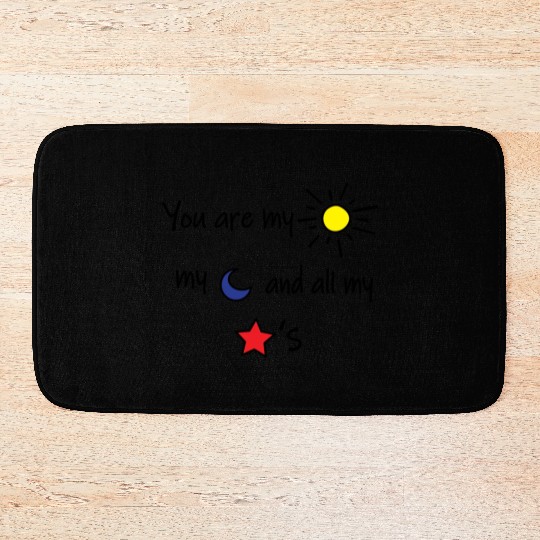 Sun Moon and Stars Bath Mats
