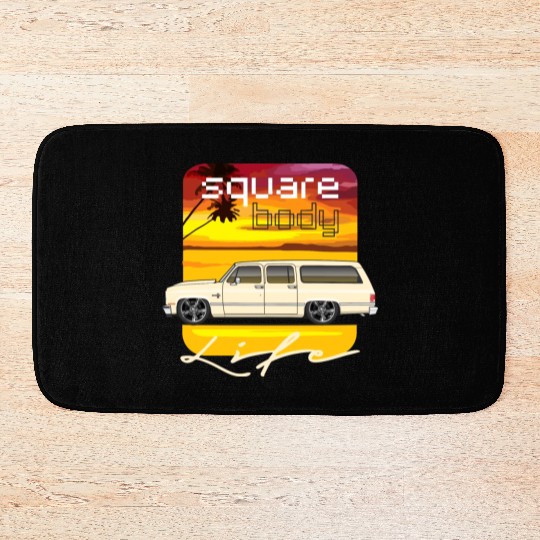 square Santa Fe Tan Bath Mats