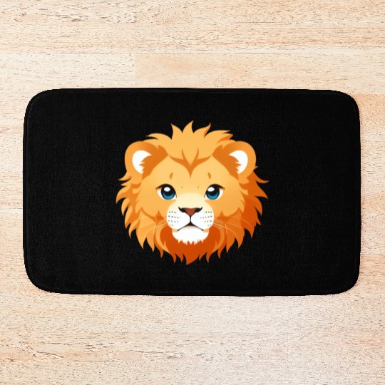 Royal Cartoon Lion - King of the Jungle 2 Bath Mats